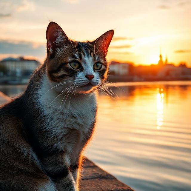 кот на набережной Клязьмы, Владимир